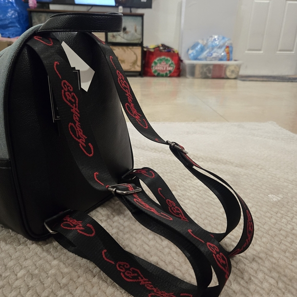 Ed Hardy Mini Blue Denim Back Pack Love Kills Slowly Skull Y2K NWT - Picture 10 of 15